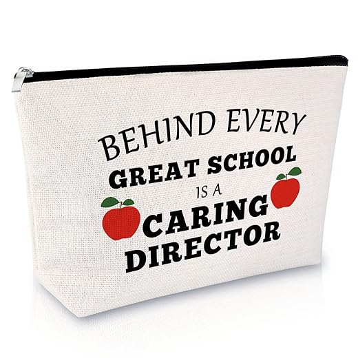 Director Appreciation Gift Makeup Bag Thank You Gift for Teacher Birthday Gift for Principal Preschool Director Cosmetic Bag Daycare Teacher Gift Christmas Retirement Gifts Cosmetic Travel Pouch