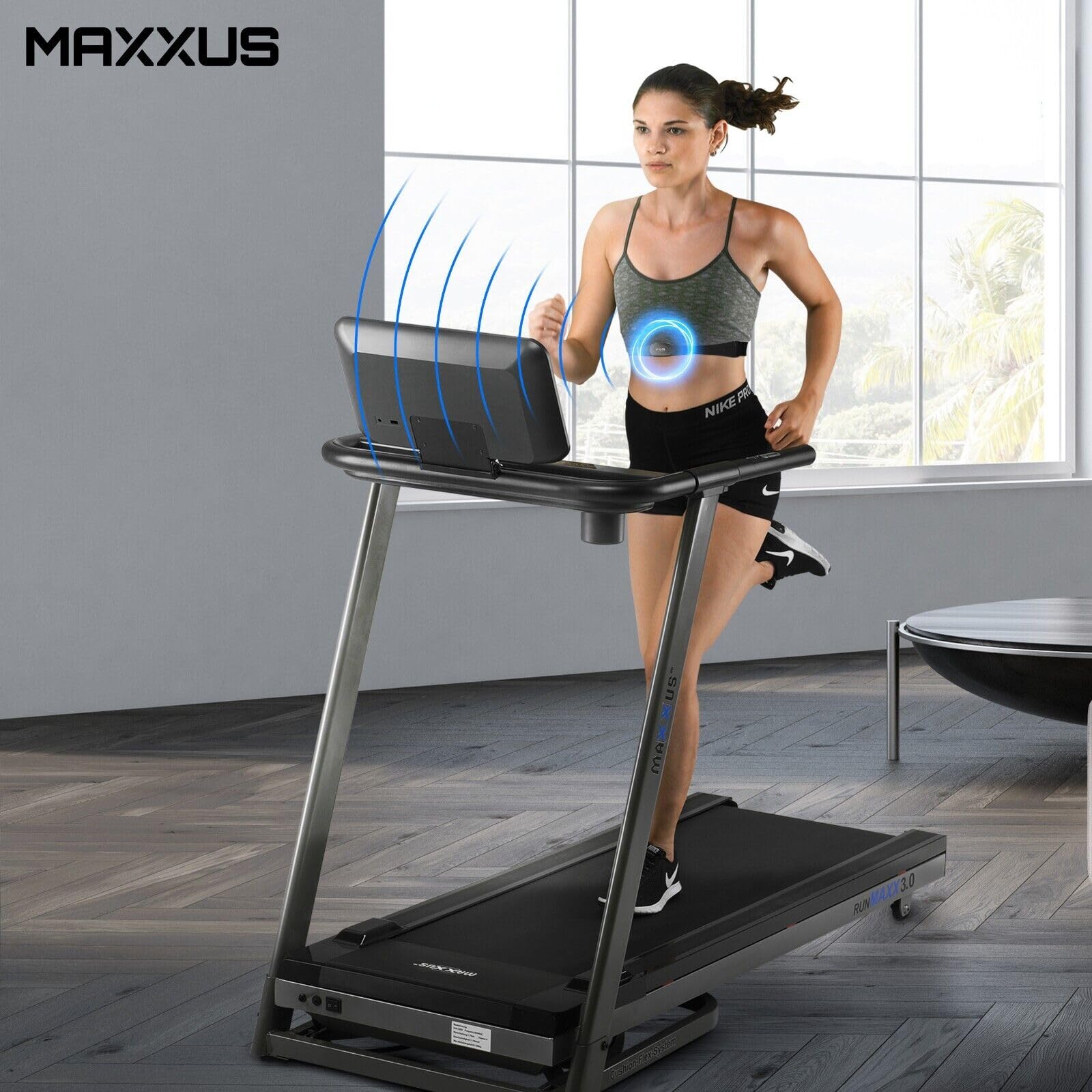 MAXXUS Ceinture Cardio Polar T34 - Fréquence 5 kHz, sans Fil, Compatible Universel, Imperméable, Anti-Transpirant, Taille M - Capteur Cardiaque, Moniteur de Fréquence Cardiaque, Entraînement