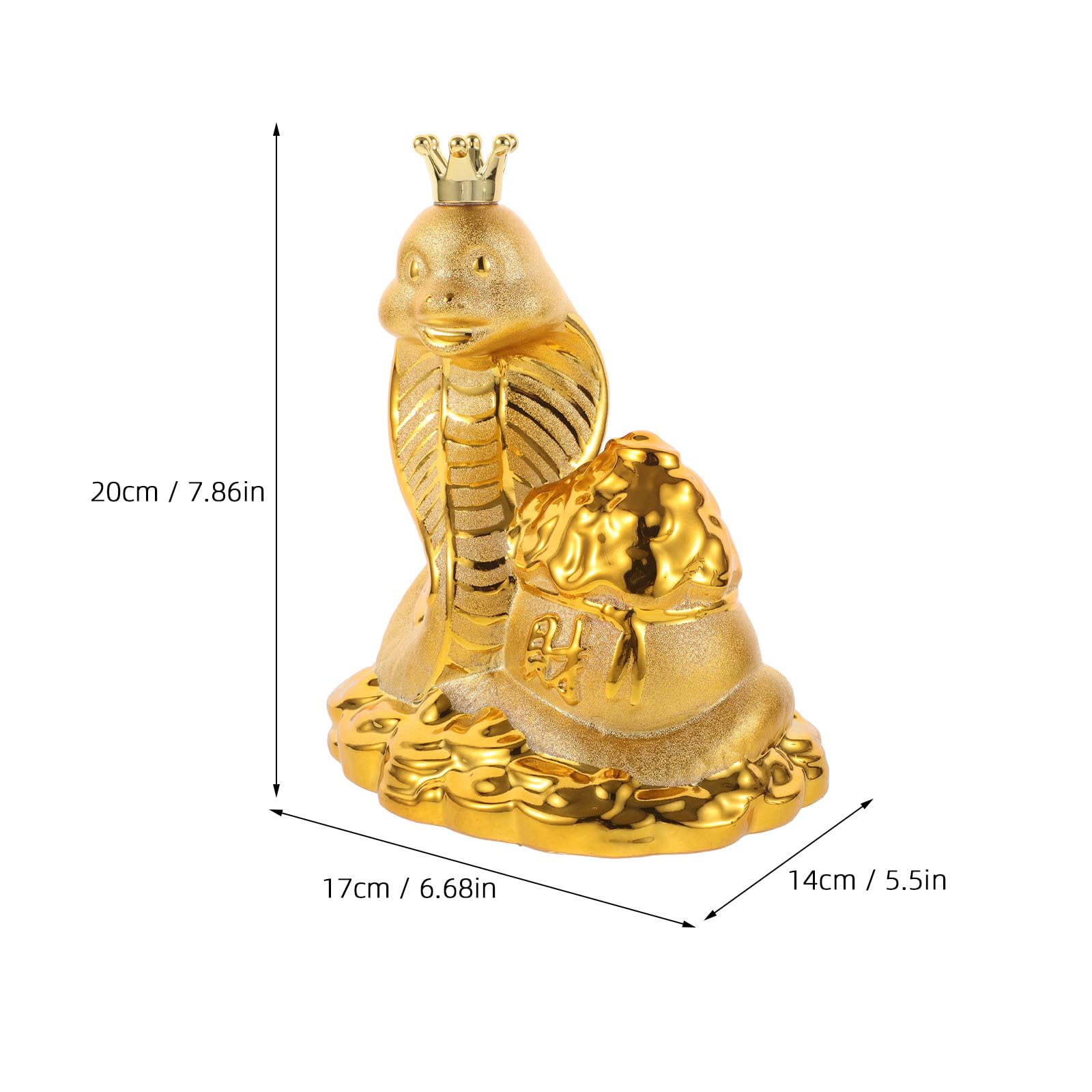 BESPORTBLE Tirelire Capacité 400 Pièces Finition Lisse Céramique de Serpent Symbole de Prospérité pour L'année Serpent 2025 pour Bureau et Étagère