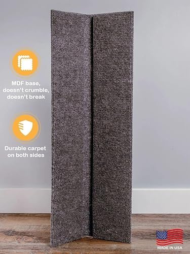 Miniatura 6 de El mejor rascador de esquina para gatos, almohadilla de doble cara con base de MDF resistente, mantiene a los gatos activos y felices, perfecta