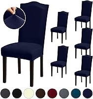 Vista 253 de Juego de 6 fundas elásticas para sillas de comedor, extraíbles y lavables, para sillas de comedor, hotel, ceremonia