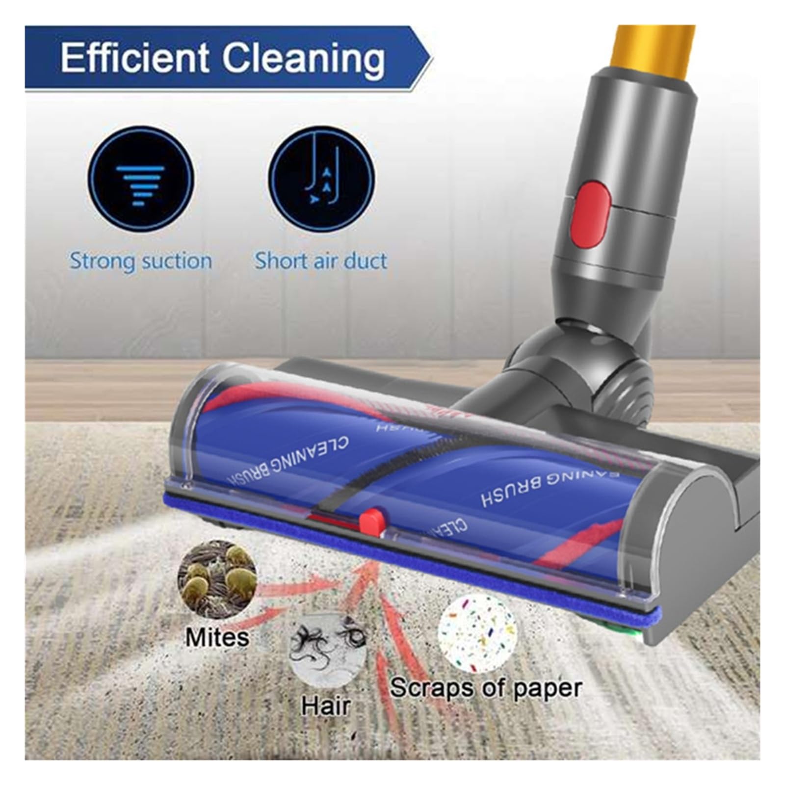 Cabezal De Aspiradora Antienredos, Compatible Con Dyson, V7, V8, V10, V11, V15, Accesorios For Alfombras, Suelos De Madera Dura