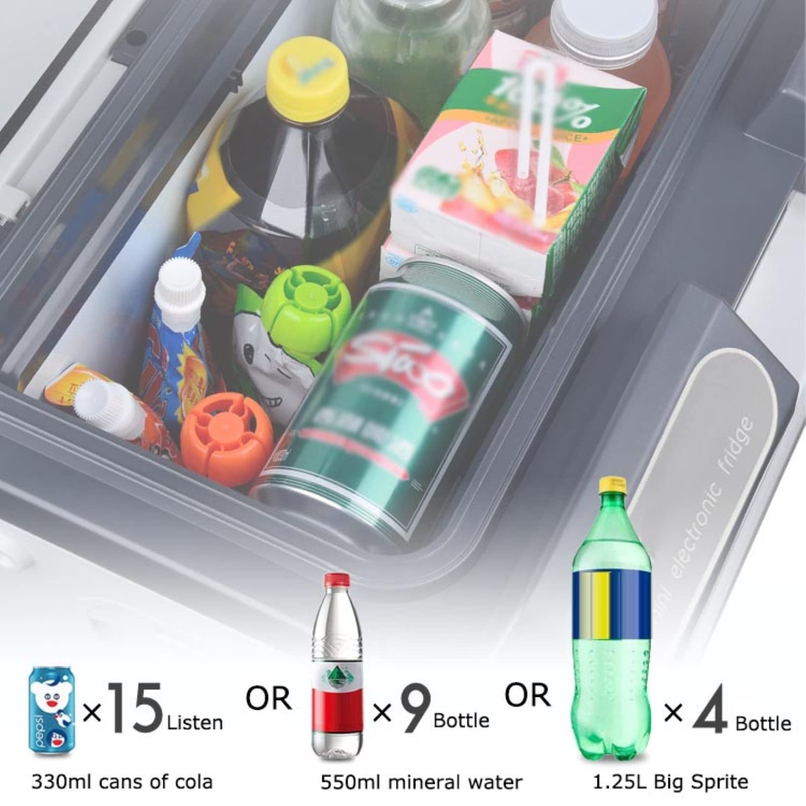 Nevera Termoeléctrica Portátil 12 L Nevera Viaje para Coche Nevera Portátil Eléctrica Viaje para Coche para Camping Picnic Y Viajar