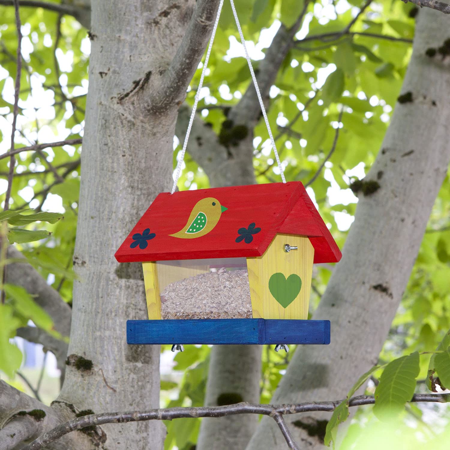 Vogelhaus Bausatz, inklusive Farben und Pinsel, zum einfachen Selberbauen und Bemalen