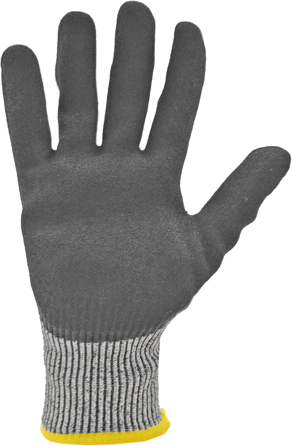JORESTECH Cut-Resistant Safety Work Gloves, Grey HPPE Knit with Black Sandy Nitrile Palm Coating, EN 388 4X43C, ANSI A3