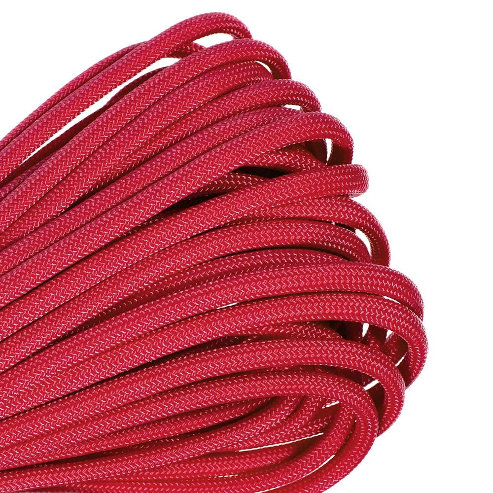 PARACORD PLANET 550 Type III 7 Strand Paracord – 100% Nylon Core – 550-Pound Tensile Strength - Utility Cord – Tie-Downs, Camping, Crafting, Survival (Fuchsia, 250 Foot Spool)