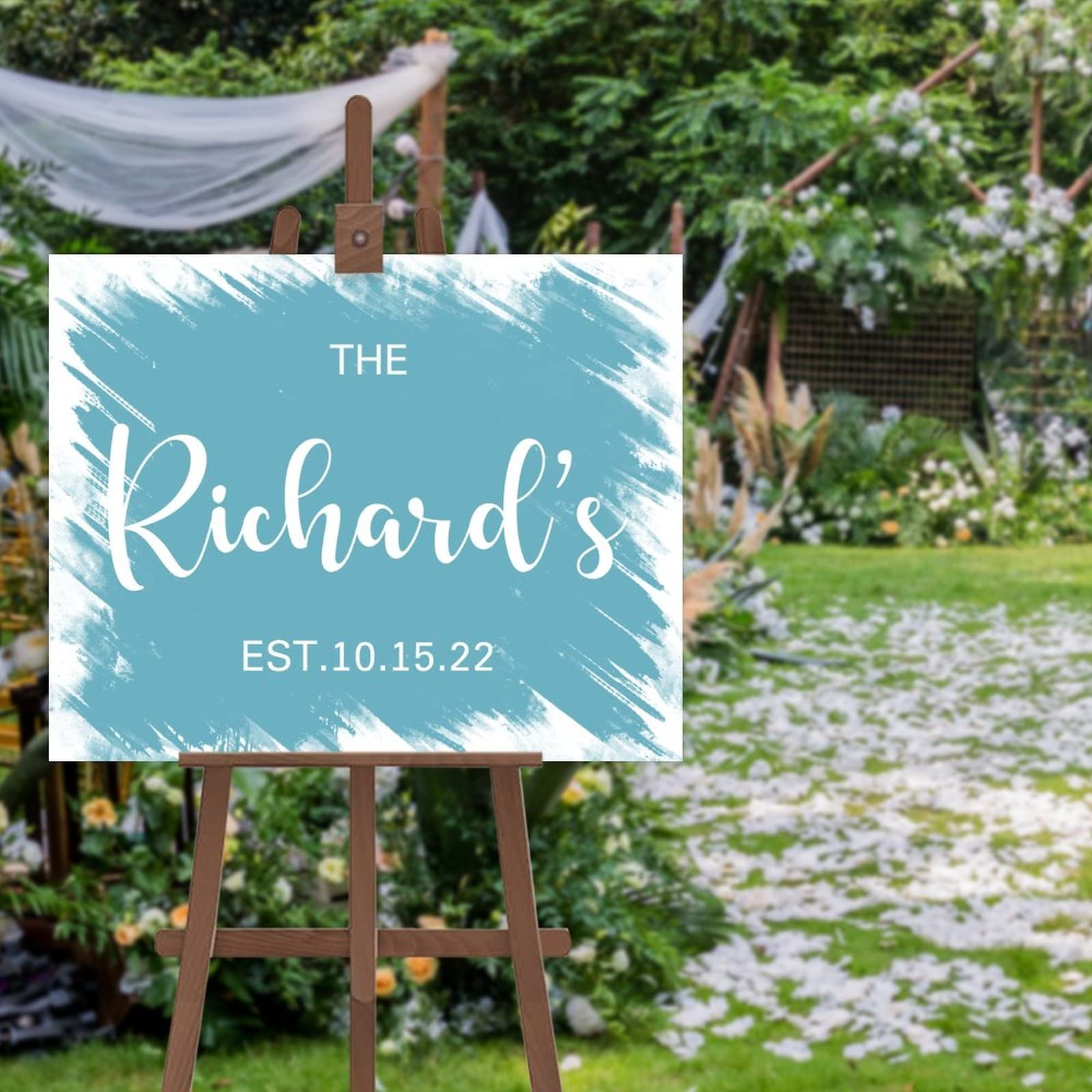 Panneau de calligraphie moderne Welcome pour guider les invités de mariage