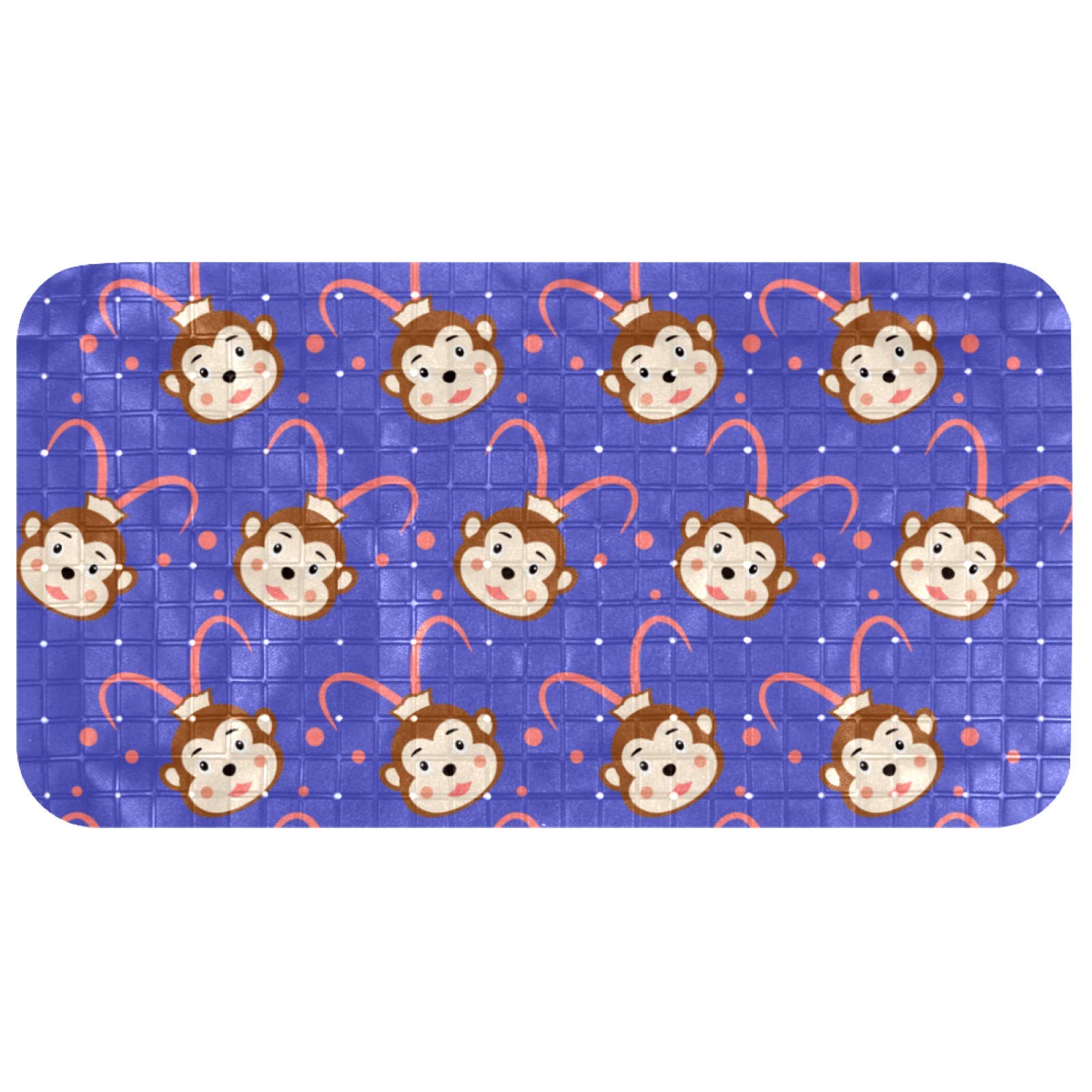 Tapis de bain en PVC Bennigiry Singe doré 37x67 cm