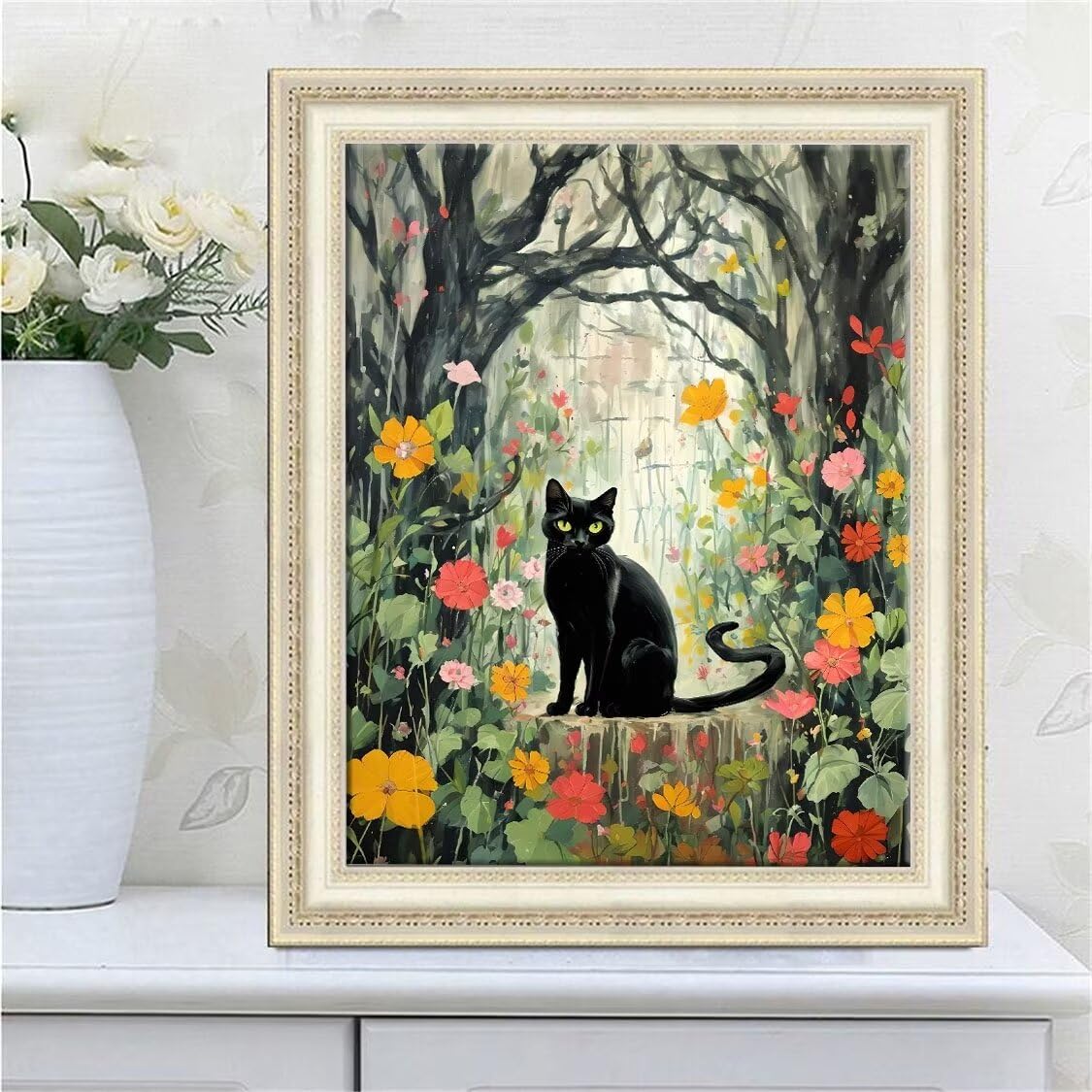 DIY Malarstwo diamentowe 5D, sztuka diamentowa, leśny kot, zestawy dla dorosłych, sztuka ze strasu, haft, artykuły rzemieślnicze, dla dzieci i dorosłych, idealna dekoracja ścienna do domu, prezenty,