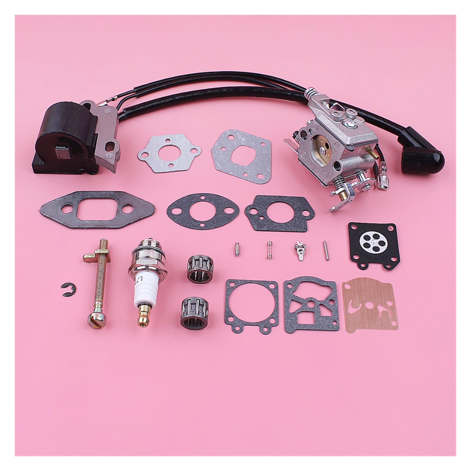 Bobina di accensione Carburatore for Partner 350 351 370 Tendicatena Tendicatena Carb Guarnizione Kit di Riparazione Motosega di Ricambio Parte di Ricambio