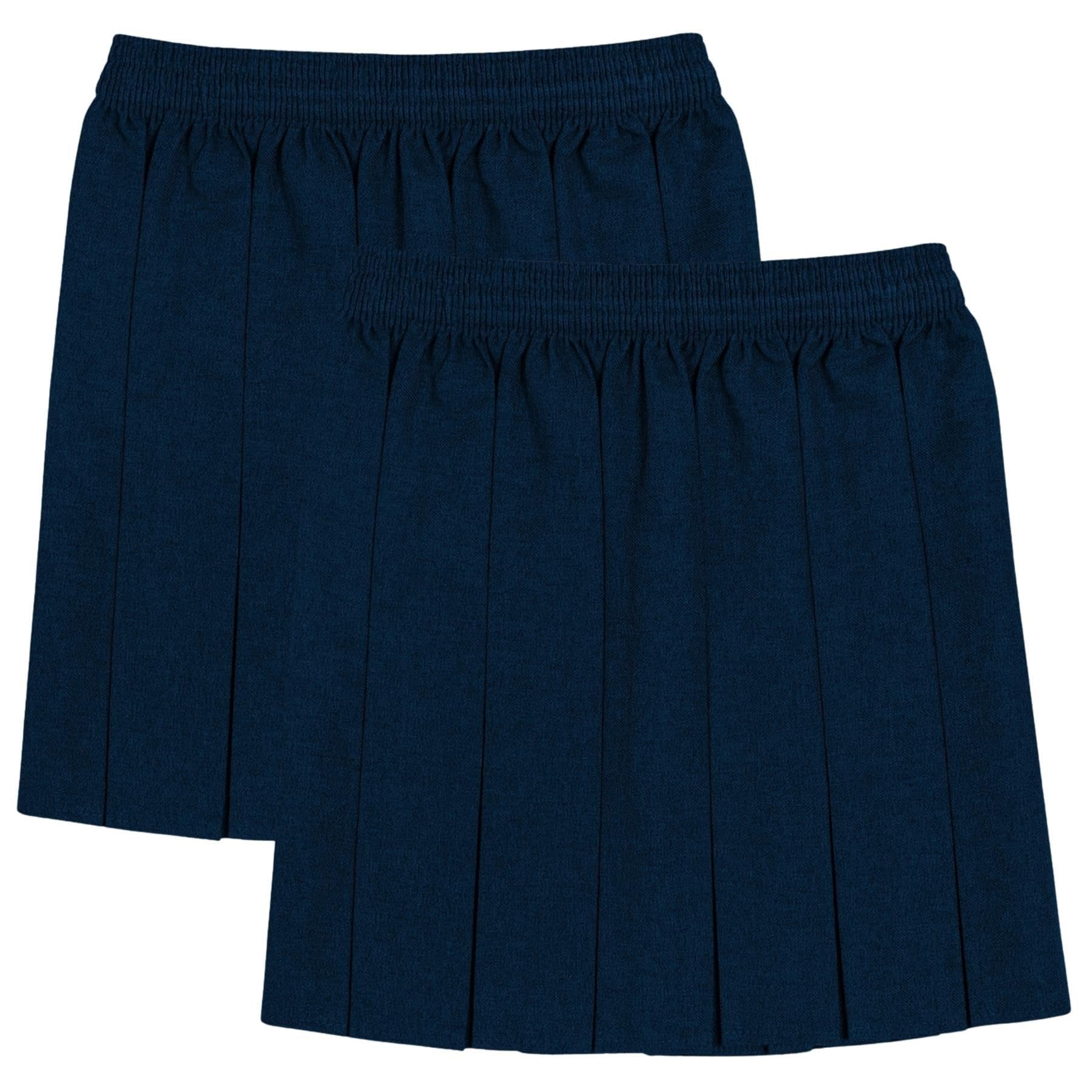 janisramone Confezione da 2 gonne a pieghe da bambina, gonna a pieghe con elastico in vita, gonna al ginocchio in tartan, gonna estiva per uniforme scolastica, taglie 2-18 anni