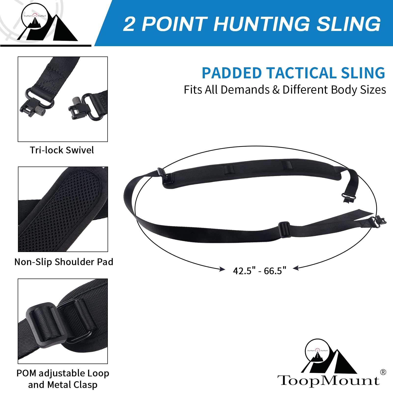 ToopMount Two Points Sling with Tri-Lock Swivel, 1