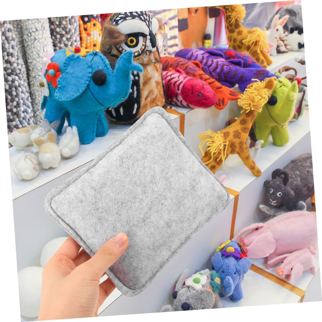 MINAOLULUS 3pcs Needle Felting Cushion Wool Felt Pad for Crafting Comfortable Dining Outdoor Use Versatile for Artists and Beginners