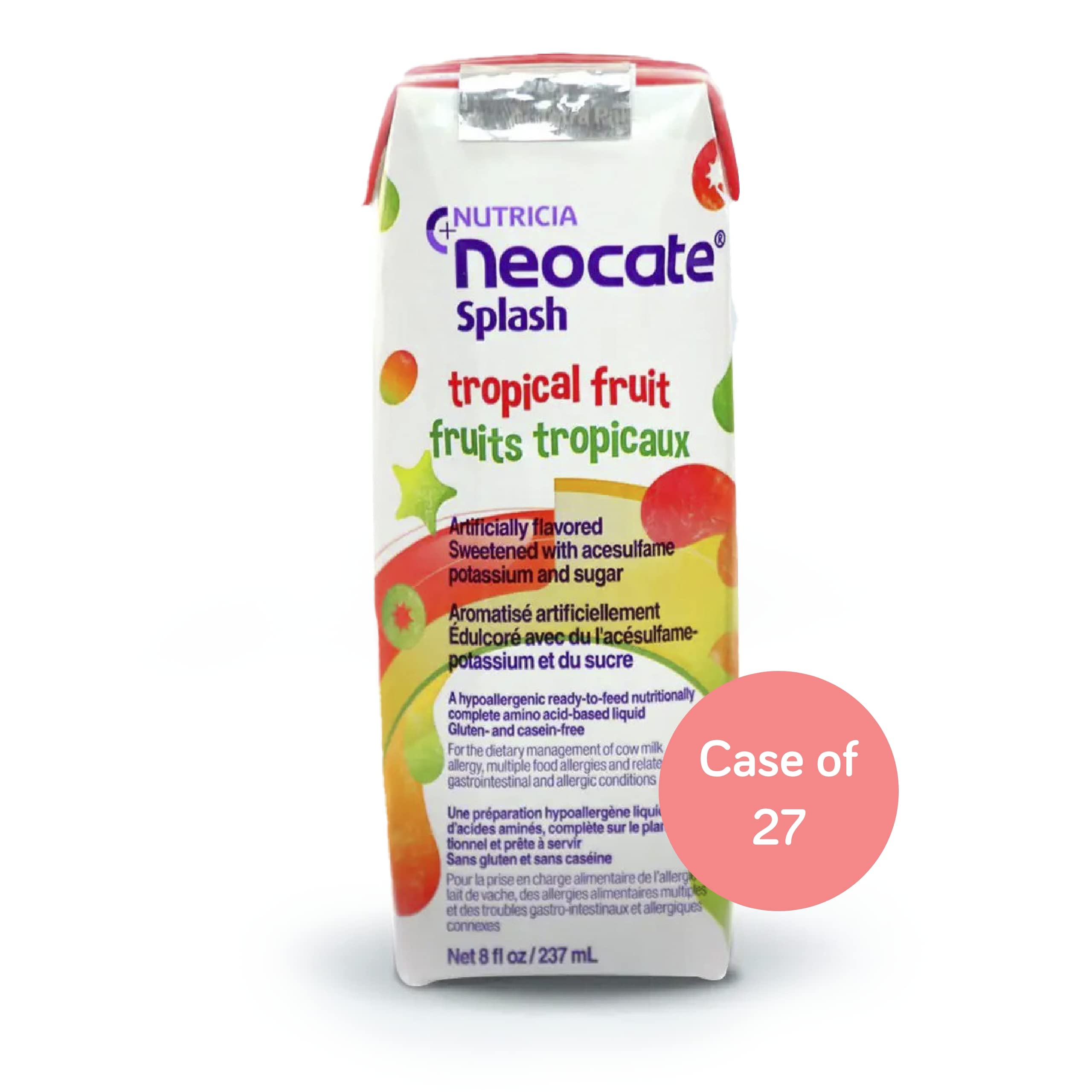 Amazon.com: Neocate Splash - Ready-to-Feed Hypoallergenic Amino Acid-Based  Toddler and Junior Formula - Tropical Fruit - 8 Fl Oz Box (Case of 27) :  Baby