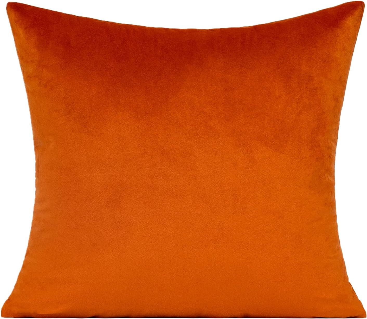 Burnt Orange Fall Throw Pillow Covers 18x18 Decorative Outdoor Thanksgiving Autumn Couch Rust Velvet Decor Cushion Cases Home Decoration for Porch Patio Sofa Bedroom Car Set of 2 - Image 2