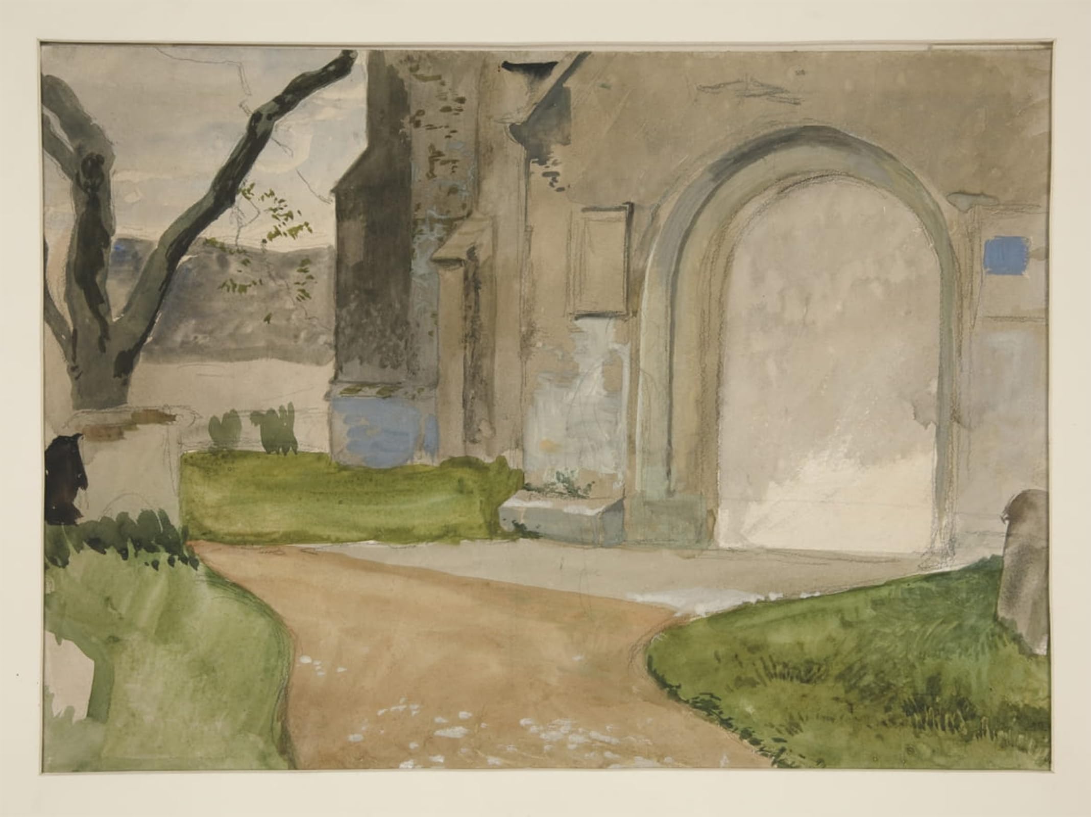 ARTXLXXBN Famous Painting Canvas Artwork Graffiti Print Architectural Study by Edwin Austin Abbey Portrait Canvas Image for Home Decor 60x90cm