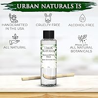 Vista 3 de Urban Naturals Recambio de difusor de varillas de aceite de eucalipto y salvia y varillas Eucalipto, salvia, menta, lima y madera de cedro, 4 onzas