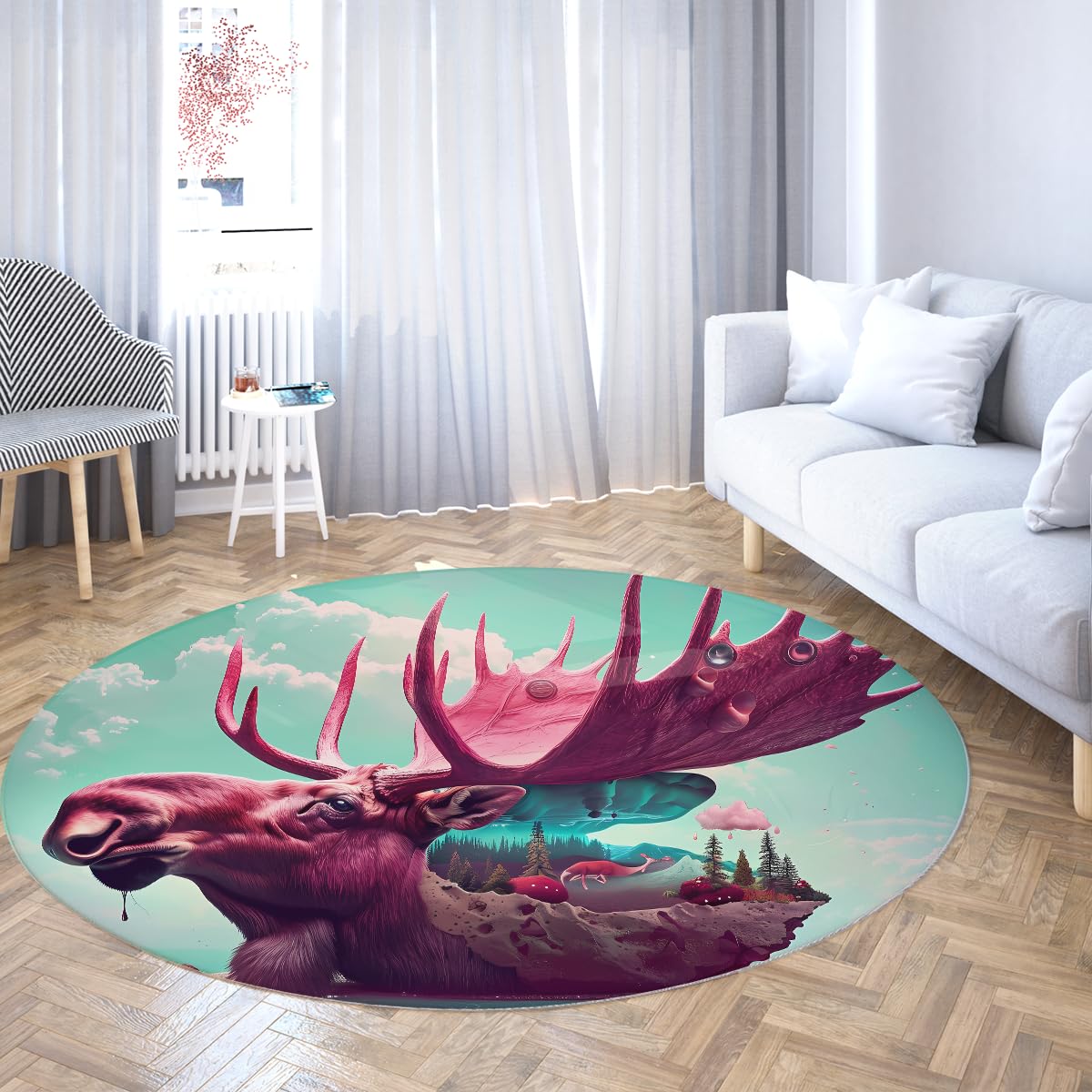 Tapis de sol antidérapant et lavable en machine : le cercle parfait de 80cm pour pépinière