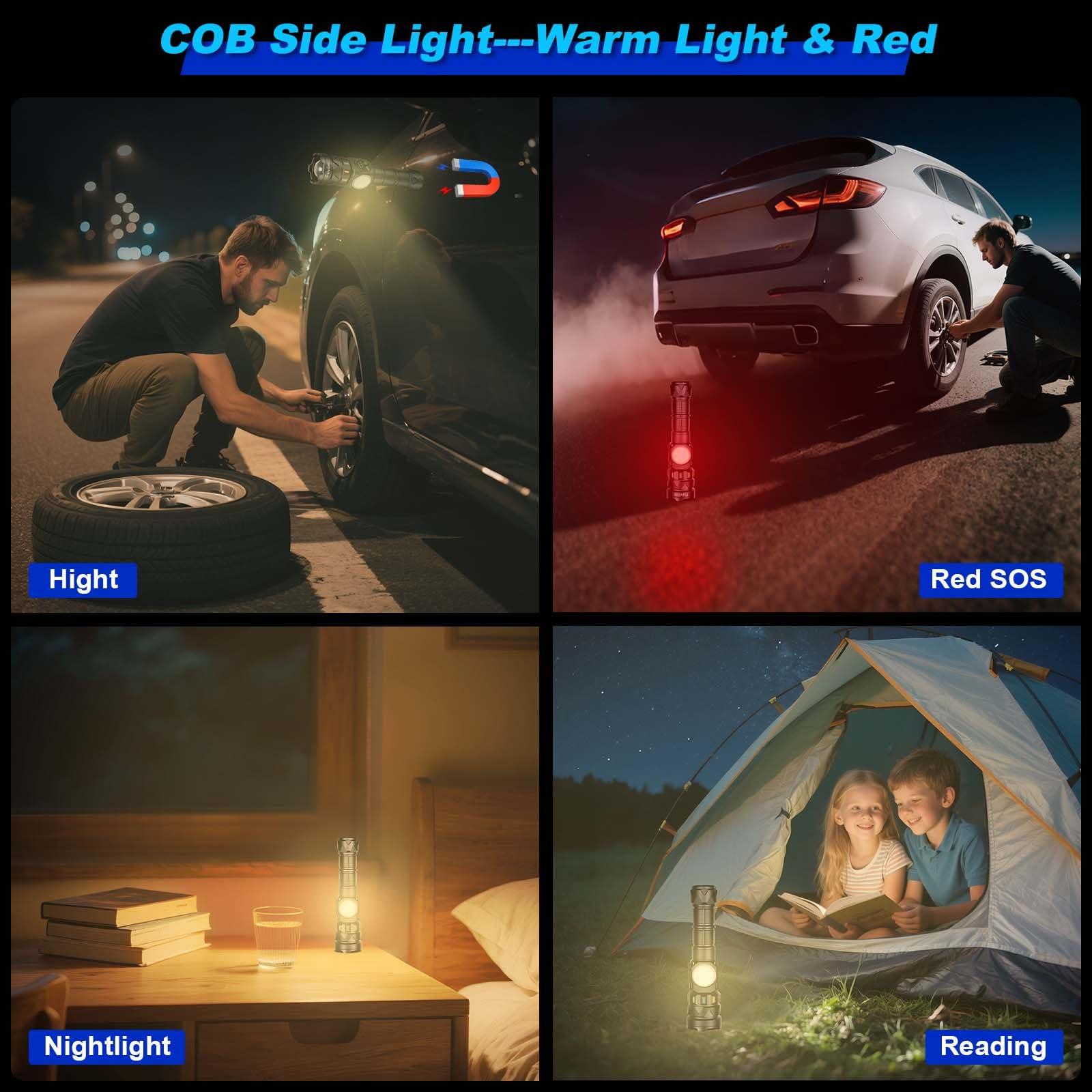 Torches LED super lumineuses, 500 000 lumens, rechargeable, lampe torche puissante