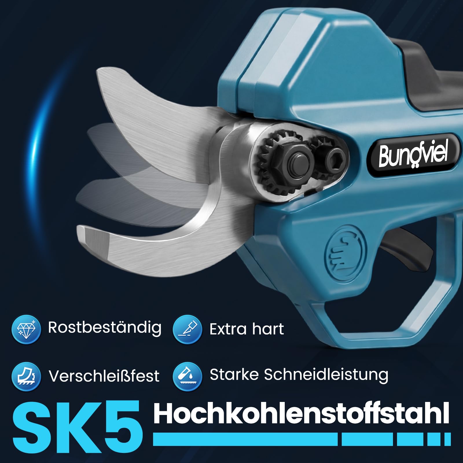 Akku-Astschere Bürstenloser Motor, Elektrische Gartenschere kompatibel mit Makita 18V Akku, mit 2x 4Ah Akku, 28-45mm Schnittdurchmesser für Zweige, Garten & Äste für Männer zu Valentinstag