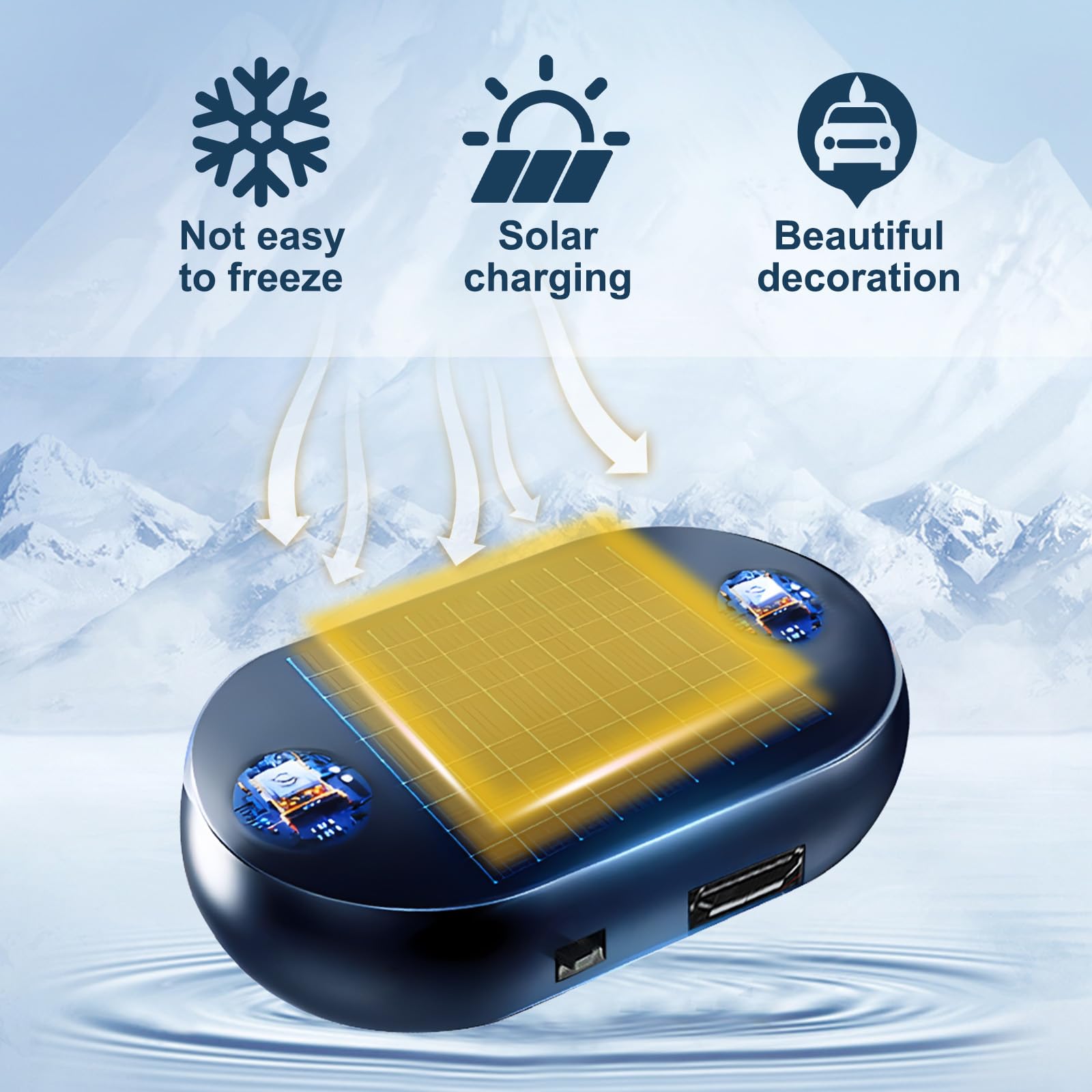 Dispositif électromagnétique de déneigement de Voiture, Instrument de déneigement antigel à interférence moléculaire électromagnétique, déneigement Efficace pour Voitures (3 pièces) 4 Pcs