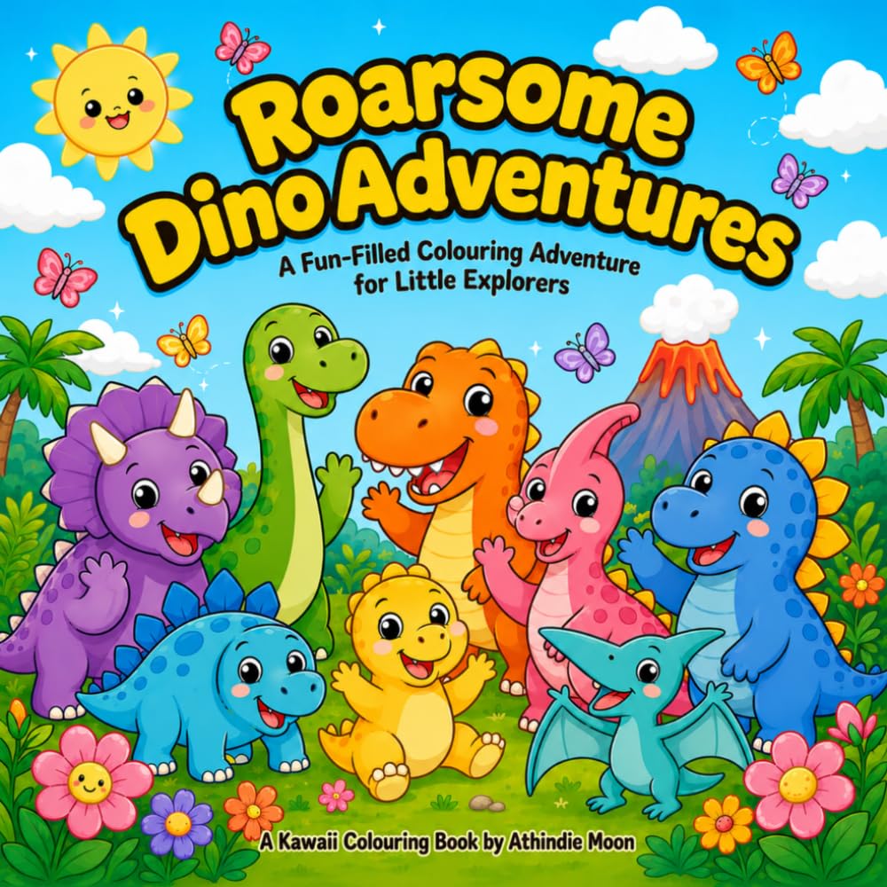Roarsome Dino Adventures: A Fun-Filled Coloring Adventure for Little Explorers