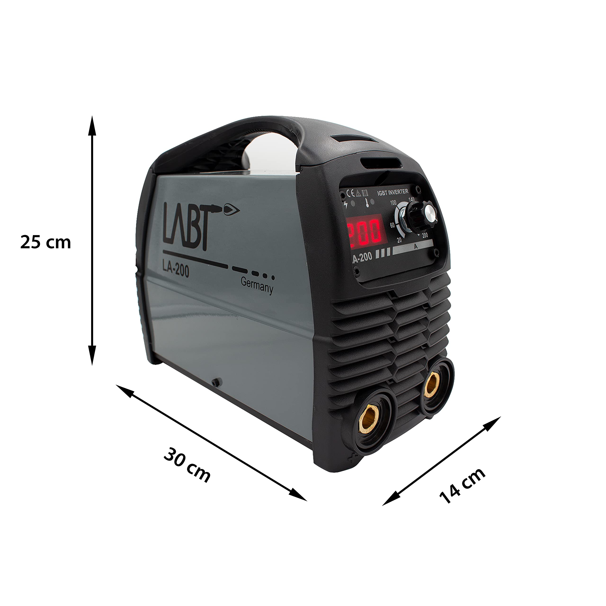 Schweißgerät LABT Power E-Hand Elektroden Schweissgerät IGBT 230V Inverter MMA Starter-Set mit Maske, Bürste, Schweißdioden Hot-Start Anti-Stick ARC-Force (mit Koffer)