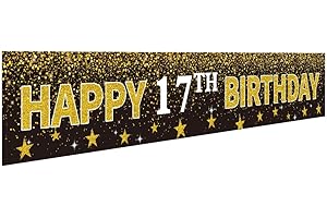 Ushinemi Happy 17th Birthday Banner: Cheer to the Milestone Year