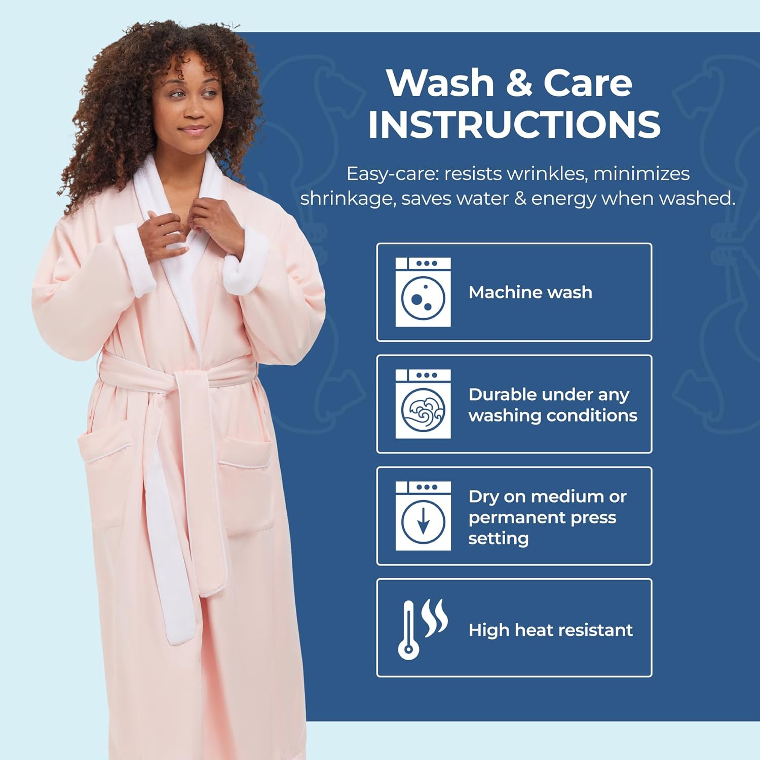 MONARCH Unisex Plush Lined Microfiber Bath Robe - Soft Shell with Polyester Lining, Resort-Grade Hotel & Spa Robe with Pocket - Image 5