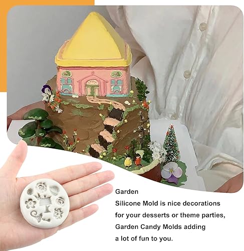 Miniatura 3 de Moldes de silicona encantados para jardín, hadas, gnomo, puerta de casa, ventana, molde de fondant de hongos para decoración de pasteles, decoración