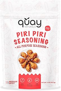 Quay Naturals Piri Piri Seasoning Mix, 5 oz - Original Flavor - Perfect for Chicken, Seafood & Fries - Multi Purpose Peri Peri Spice Rub & Blend - No Preservatives, Colors & Additives - Non GMO