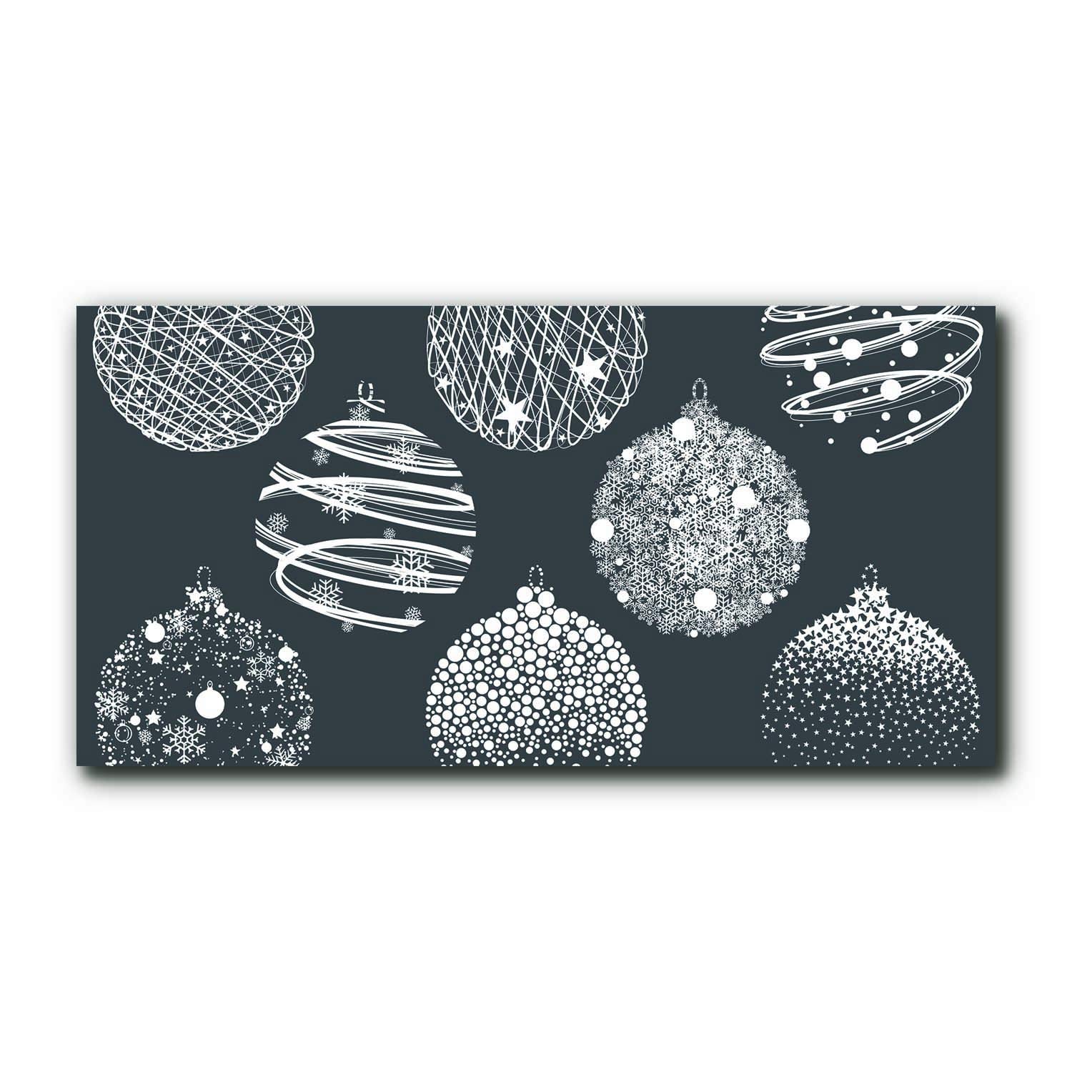 Tableau sur verre trempé Noël Tulup 120x60 cm pour une décoration murale panoramique