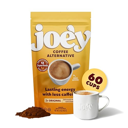 Miniatura 8 de Joey - La alternativa original del café 18 porciones - Café superalimento de hongos y adaptógeno, orgánico, vegano, sin OMG, sin gluten, kosher,