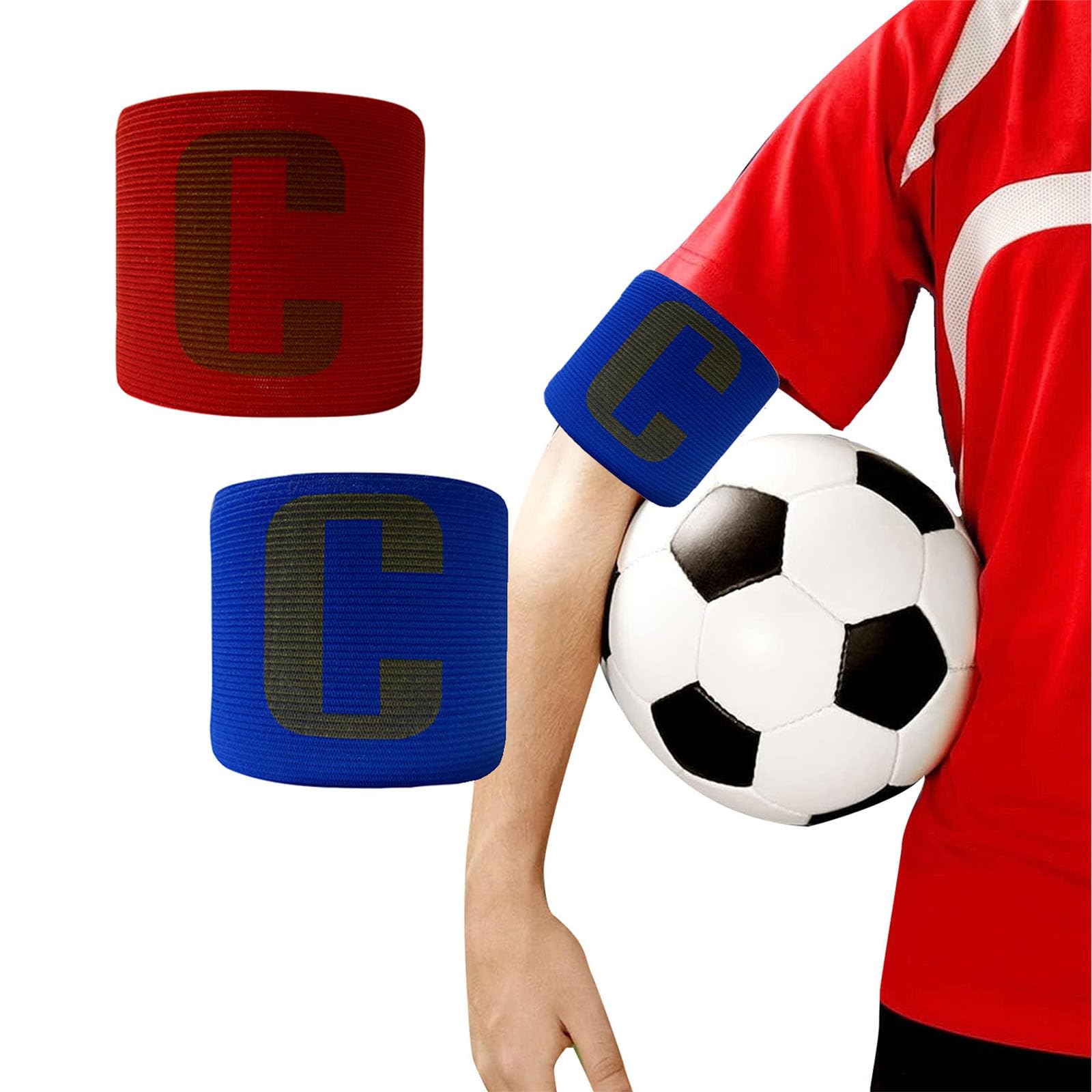 Fascie Da Braccio Sportive CREATCABIN - 13 Colori, Elastica Regolabile 34x7 Cm, Per Calcio, Basket, Corsa E Squadre