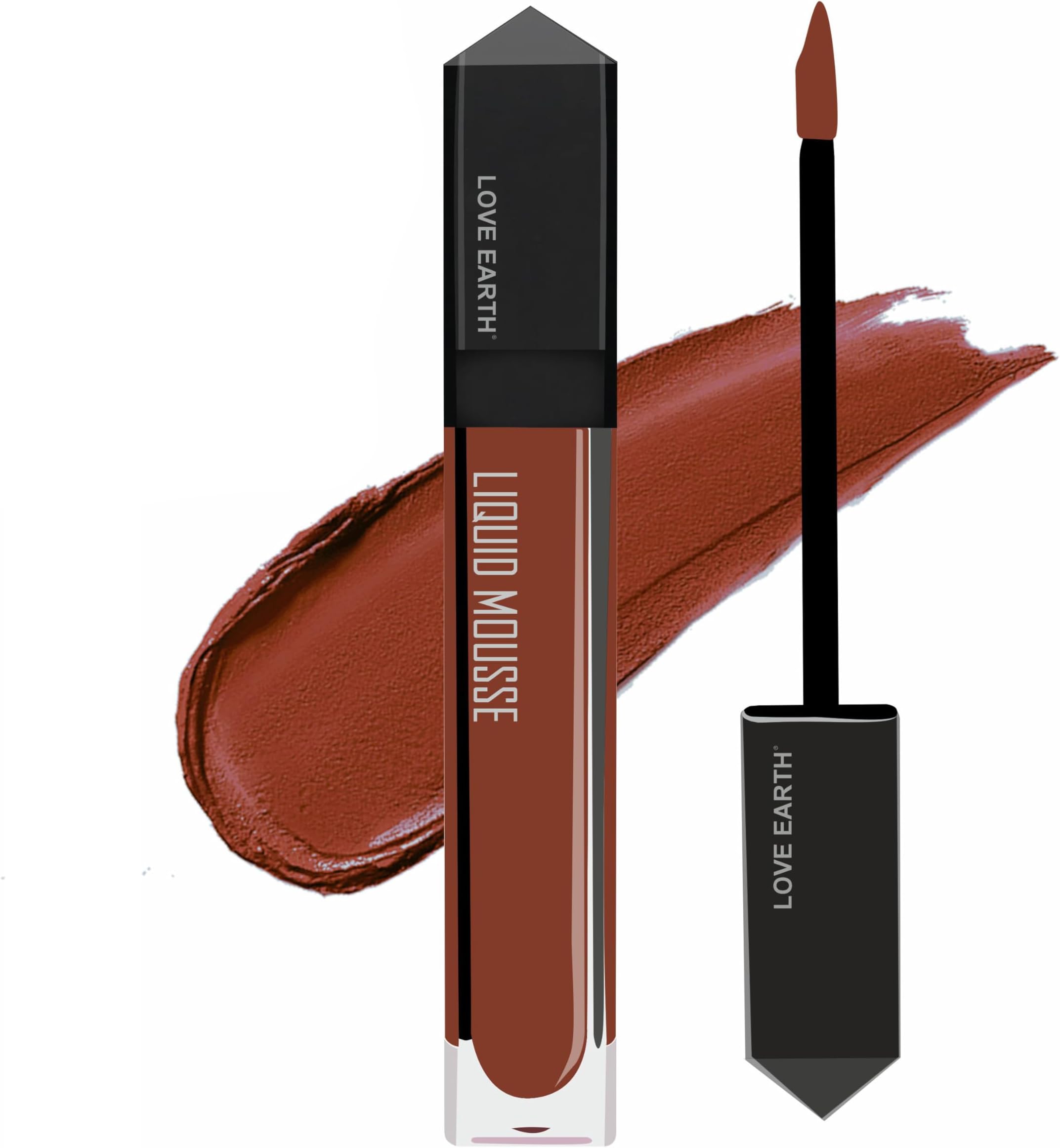 Liquid Mousse Lipstick - Matte Finish | Lightweight, Non-Sticky, Non-Drying,Transferproof, Waterproof | Lasts Up To 12 Hours With Vitamin E And Jojoba Oil - (6 ml, Spanish Coffee)