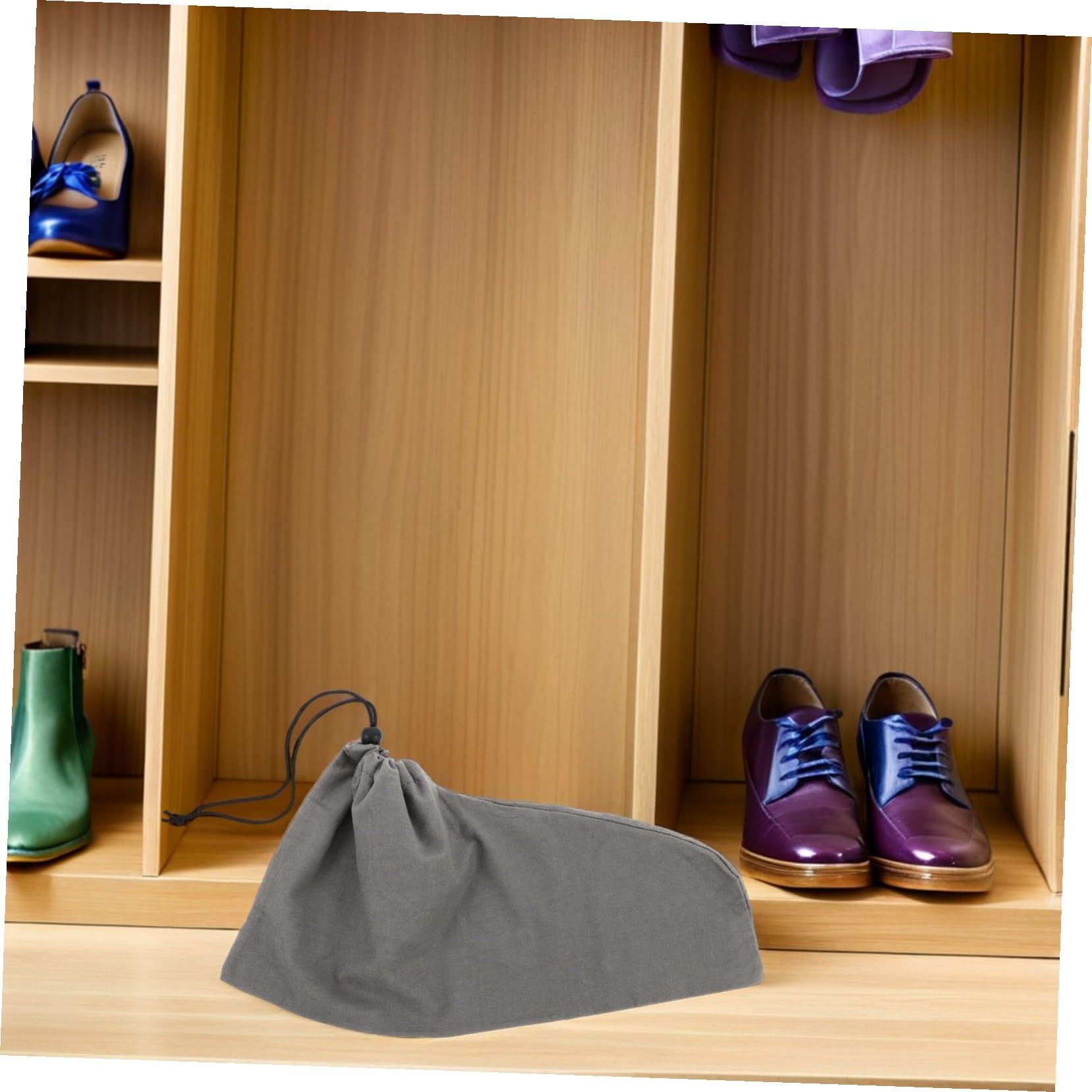 Ipetboom 6pezzi Sacchetti per Scarpe da Viaggio in Tessuto di Cotone Chiusura Coulisse per Riporre Scarpe da Ginnastica Stivali e Accessori Leggeri e Compatti per Viaggi e Organizzazione
