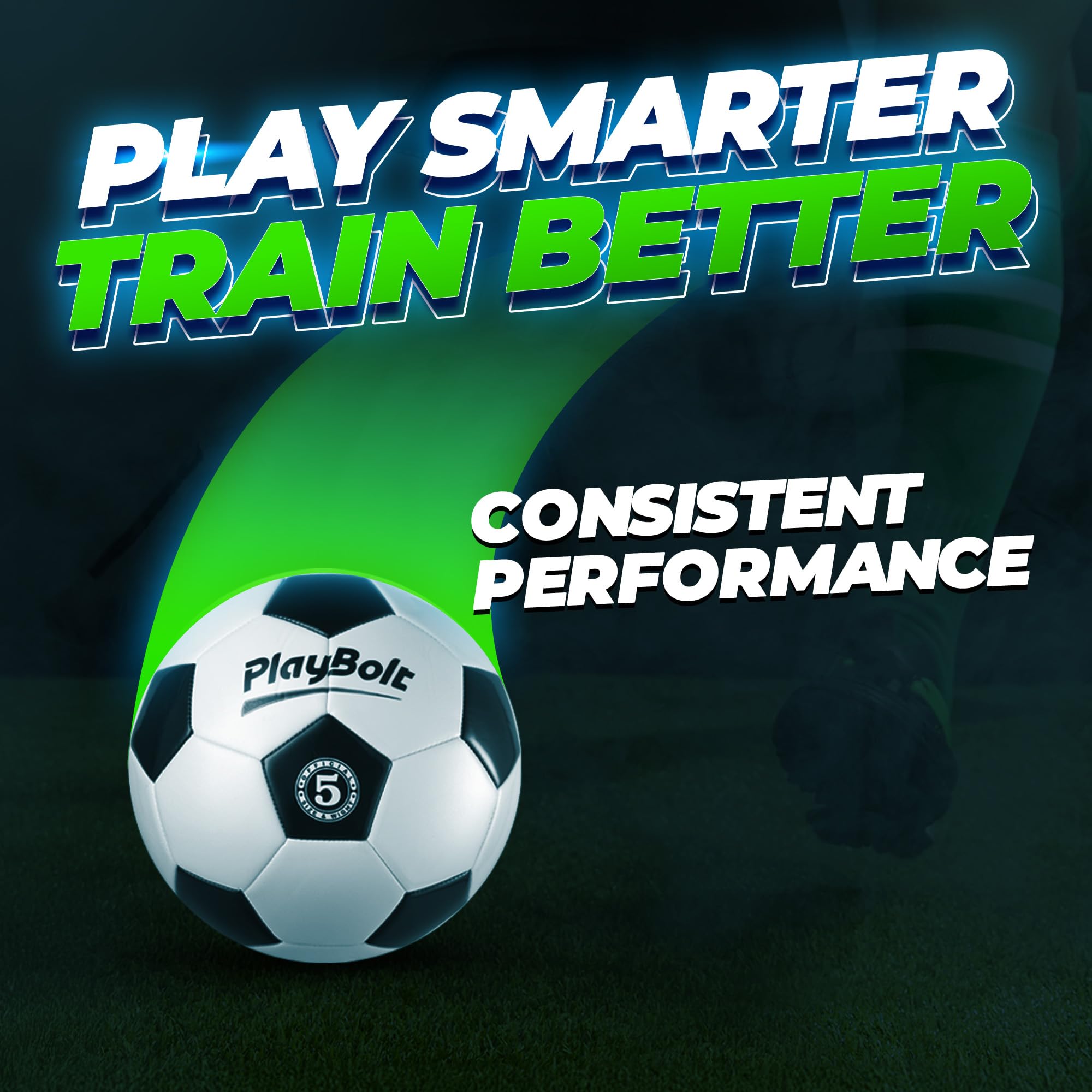 Soccer Ball Size 2/3/4 or 5 - Premium PVC Leather Cover - Youth Soccer Balls with Pump - Sports Training, Practice, Match & Game Ball for Kids, Toddlers, Teens & Adults (Pack of 1 or 4)