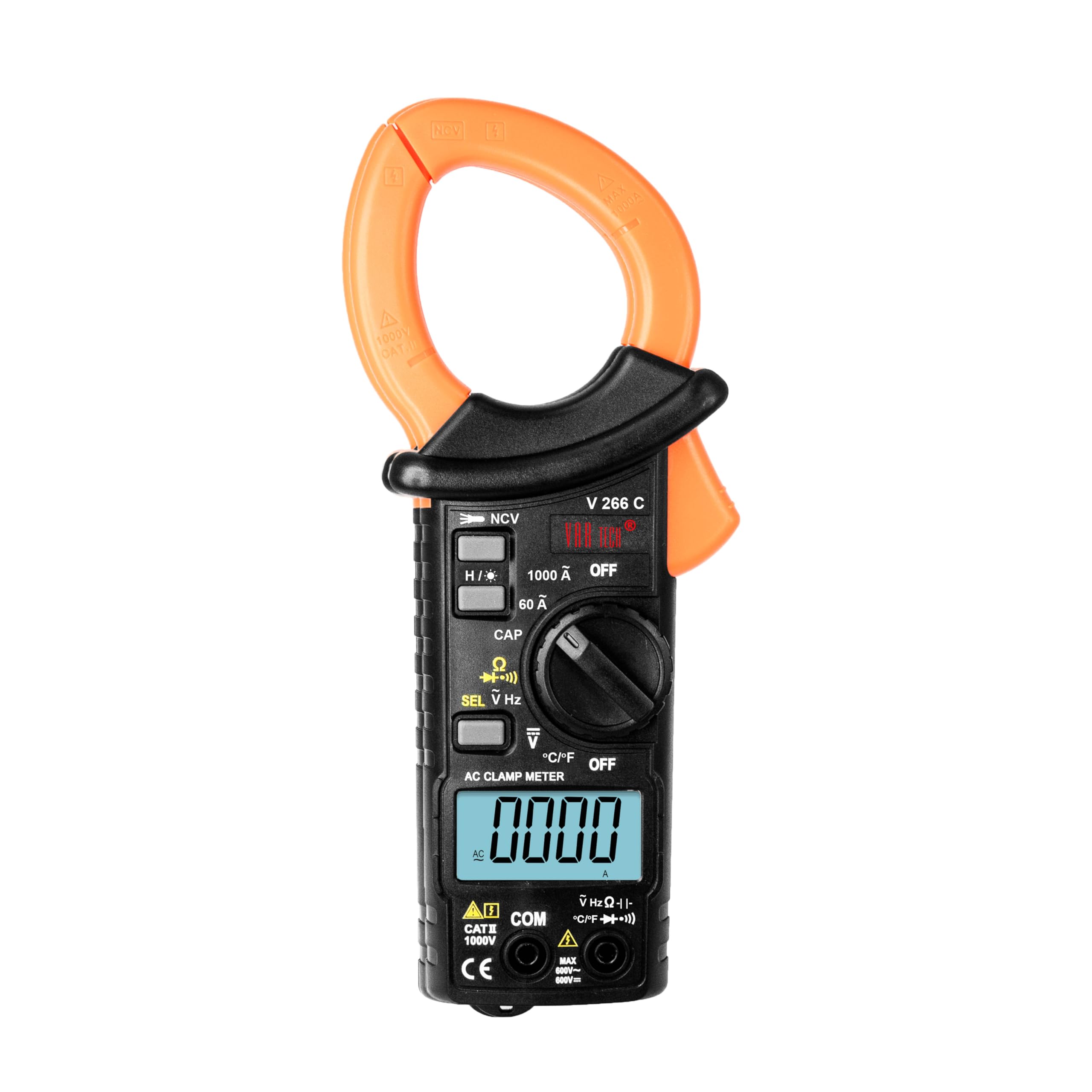 VAR TECH V 266 C Digital clamp meter 1000 A AC 600 V AC DC 6000 Counts Display with Backlight, Capacitance, Frequency, Temperature, NCV Torch, Advanced new model, Durable design (B0D39FYYQ7) Amazon Price History, Amazon Price Tracker