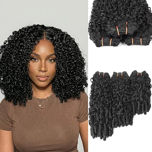 Burmese Curly Bundles 8 10 12 Inch Natural Black,100% Pure