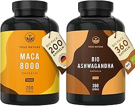 Maca Capsules (Pack of 200) - Organic Ashwagandha (Pack of 360)