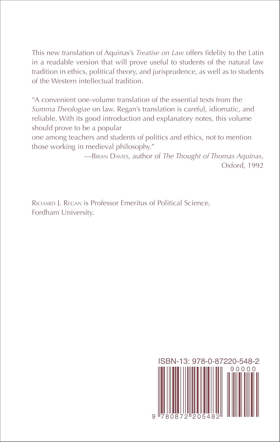 Treatise on Law (Hackett Classics)