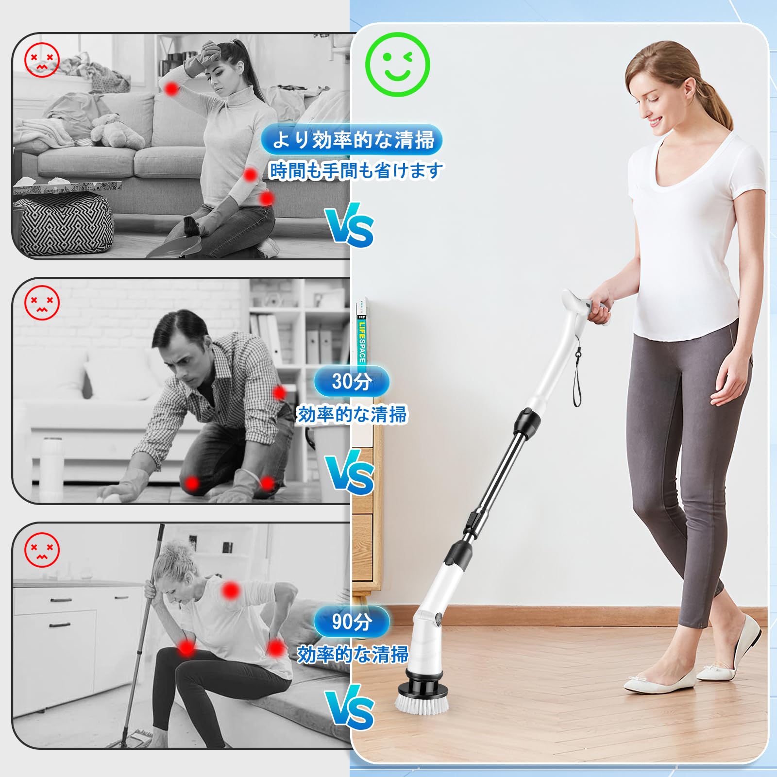 Amazon｜電動お掃除ブラシ バスポリッシャー 充電式 風呂掃除