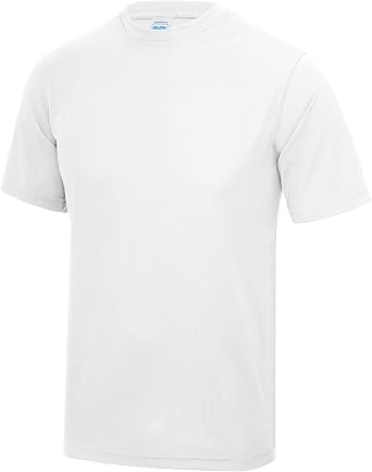 Just Cool Mens Performance Plain T-Shirt XL Arctic White