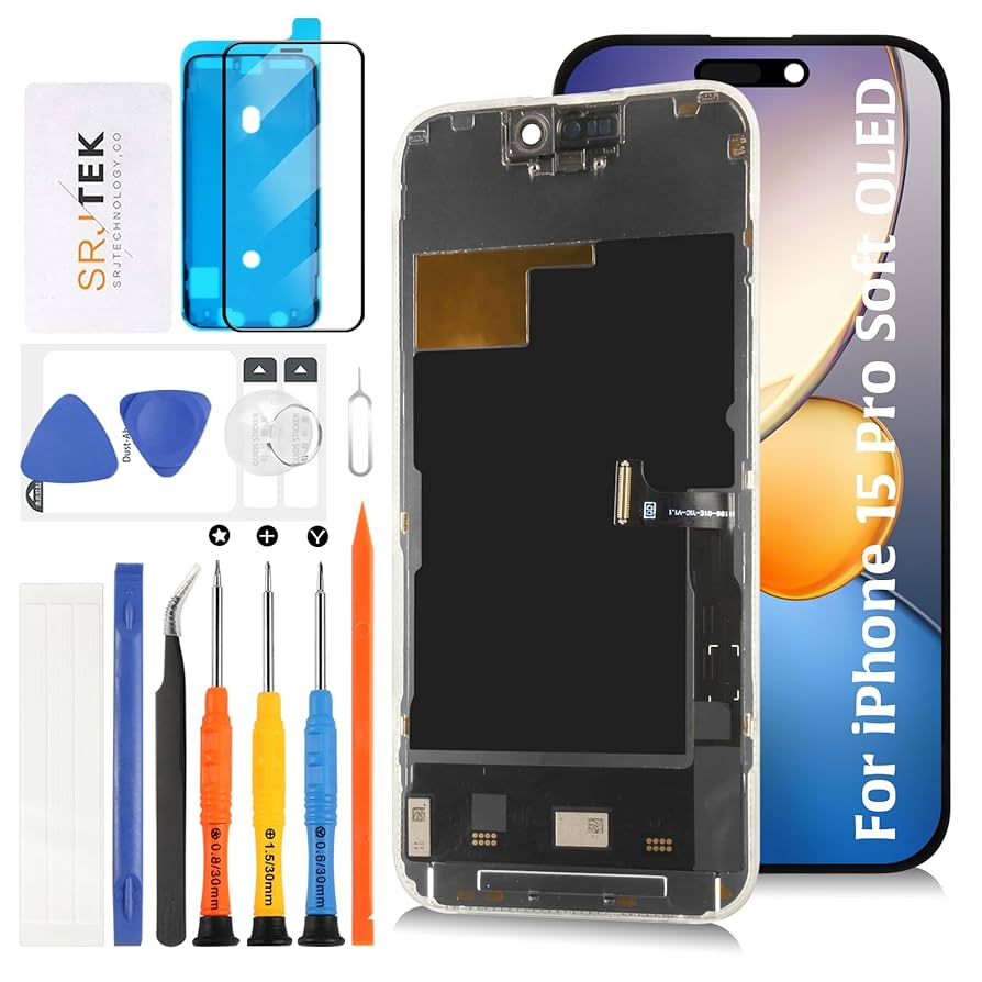 Amazon.co.jp: SRJTEK For iphone 15 Pro 『Soft OLED+120Hz対応