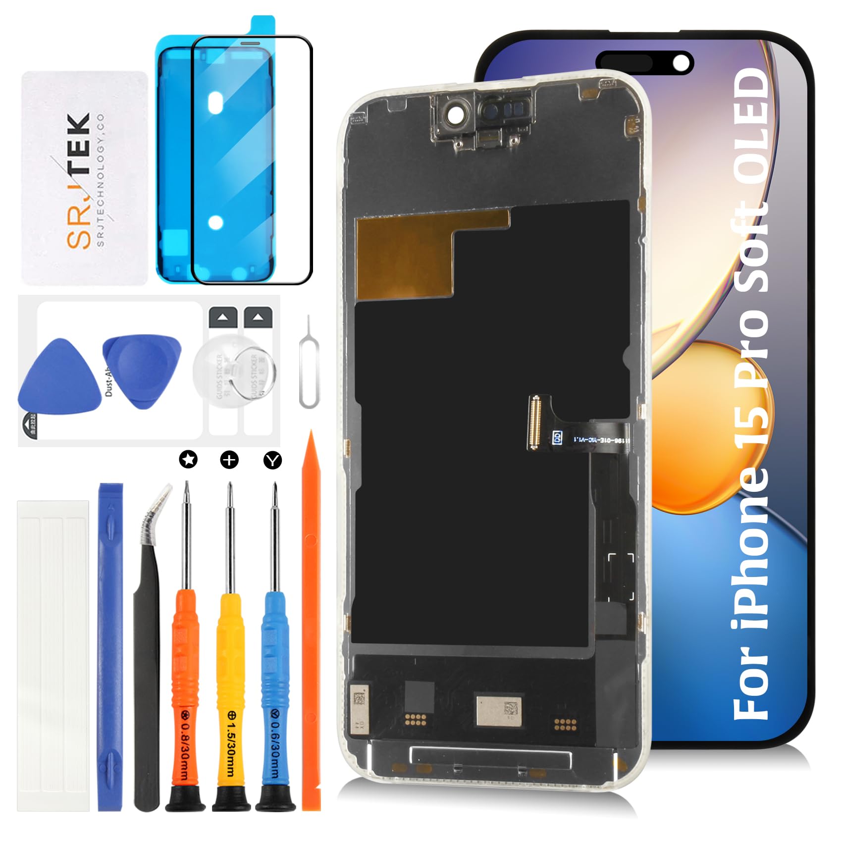 Amazon.co.jp: SRJTEK For iphone 15 Pro 『Soft OLED+120Hz対応