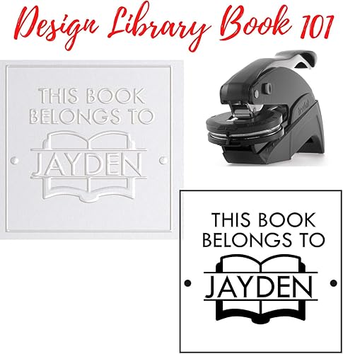 Miniatura 3 de Sello personalizado en relieve de libros de biblioteca  Regalo del día de la madre  Grabador de libros de graduación de la biblioteca de relieve,