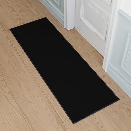 Miniatura 9 de Ottomanson Ottohome - Alfombra sólida 20 x 59 pulgadas color negro