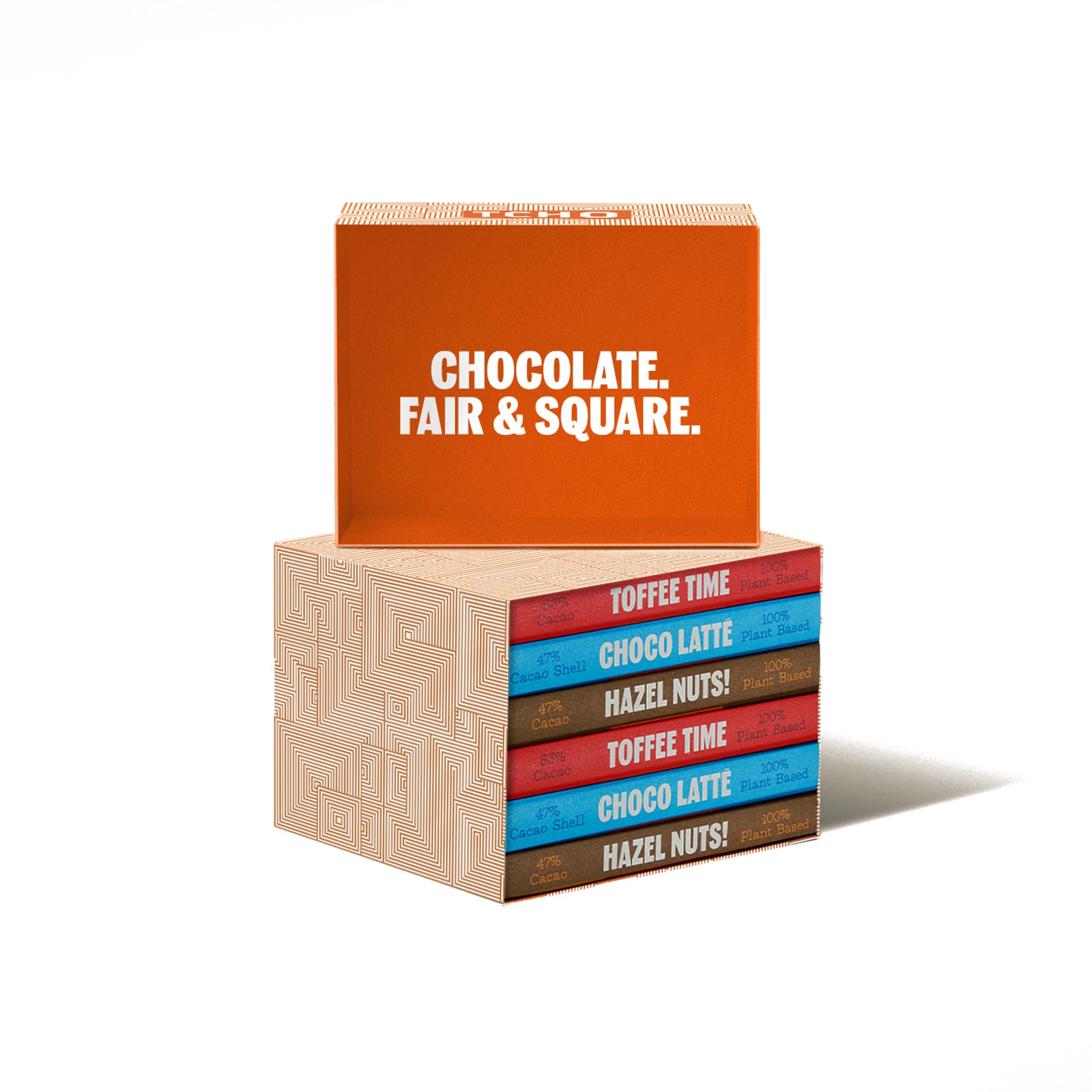 TCHO Milk Chocolate Gift Box | Plant Based, Organic & Fair Trade Cashew, Oat-Milk Chocolate Bars | Non GMO, Non-Dairy, Vegan, Soy Free | Perfect for