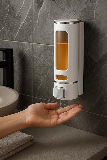 CITIPRO ABS Wall Mounted Soap Shampoo Conditioner Handwash Gel Liquid Soap Sanitizer Dispenser for Bathroom Basin Kitchen ...