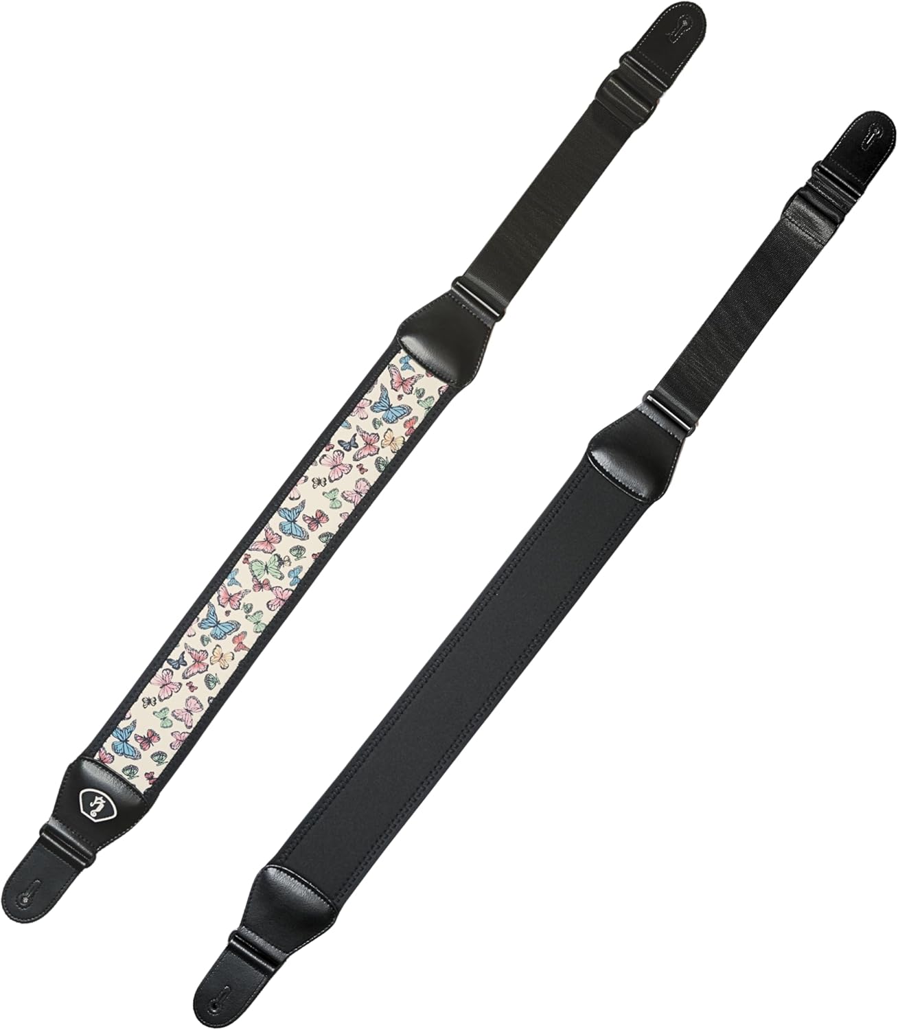 rockyou Zero-Gravity Stretch Guitar Strap -Special Butterfly Edition -Ergonomic Decompression Belt with Pick Holder -Fits All Guitars